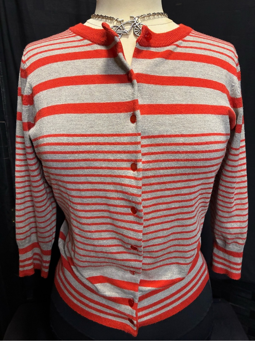 Red Striped Sweater by Red